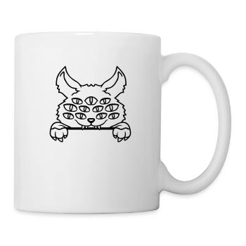 Cat Demon Many Eyes Devil Hell Evil Monster - Mug - white - Right