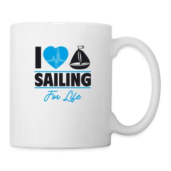 Sailing is my life,gift idea - Mug - white - Right