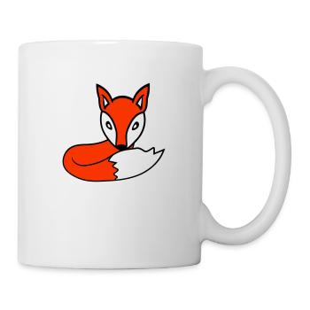 Fox Red Fox Forest Animal Clever Cute Wild Dog - Mug - white - Right