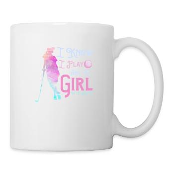Je sais que je joue comme une fille Essaie de suivre le golf Go - Mug blanc - blanc - Droite
