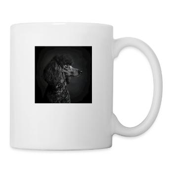 Animaux noirs - Caniche noir - Mug blanc - blanc - Droite
