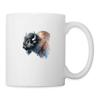 Peinture de bison - Mug blanc - blanc - Droite