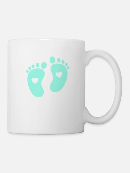 babyfüße - Tasse - Weiß