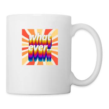 Retro Colourful "Whatever" Typography Design - Mug - white - Right