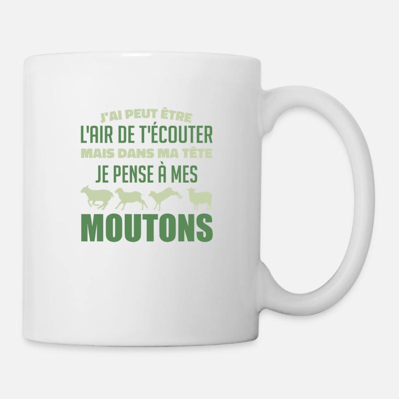 Ich denke an meine Schafe - Tasse - Weiß