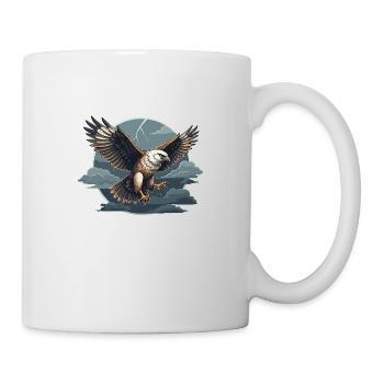 Goshawk and storm clouds - Mug - white - Right