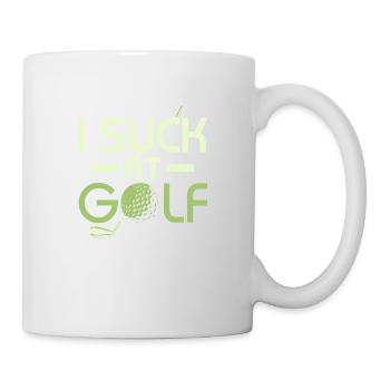 I Suck At Golf Amateur Golfer - Tasse - Weiß - Rechts