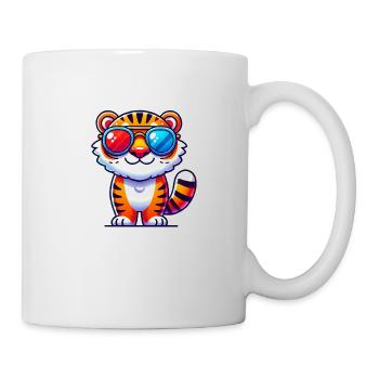 tiger sonnenbrille - Tasse - Weiß - Rechts