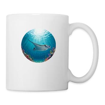 Mantarochen in der Sonne - Tasse - Weiß - Rechts