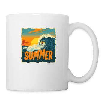 Summer Surf – Retro Wave Ride! - Tasse - Weiß - Rechts