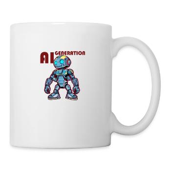 AI-GENERATION – Futuristic Robot Comic Style - Tasse - Weiß - Rechts