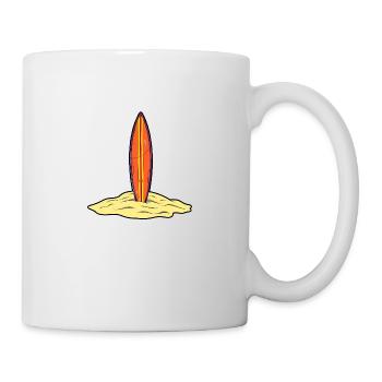 Lost in the Sand – Vintage Surfboard Vibes - Tasse - Weiß - Rechts