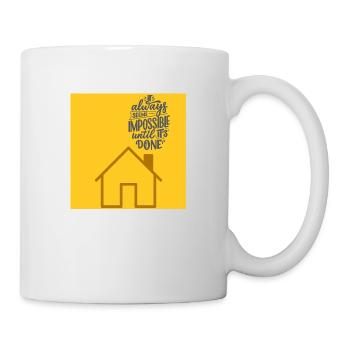 "It Always Seems Impossible Motivational Quote" - Mug - white - Right