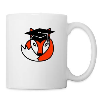 Fuchs Abitur Schulabschluss Zeugnisse College Hut - Tasse - Weiß - Rechts