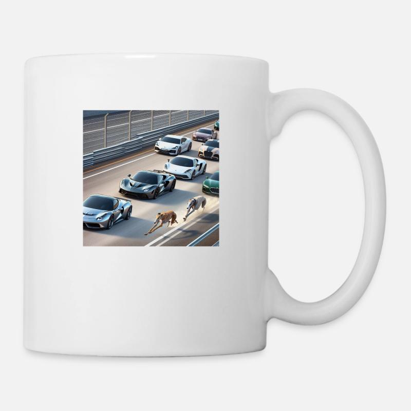 Windhund-Rennen - Tasse - Weiß