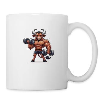 stier fitness - Tasse - Weiß - Rechts