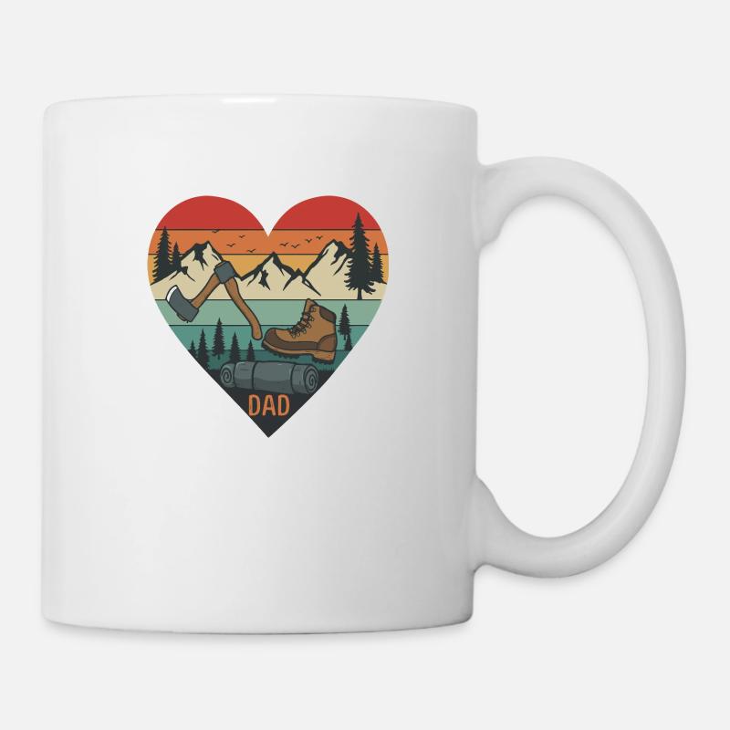 randonnée en montagne Rétro Vintage Saint Valentin - Mug blanc - blanc