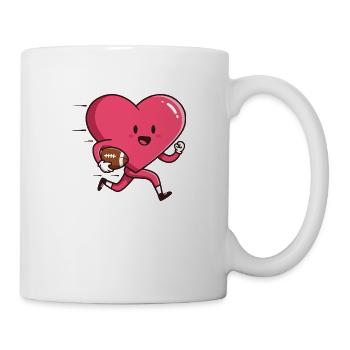 Valentine s Day Heart Football Player - Mug - white - Right