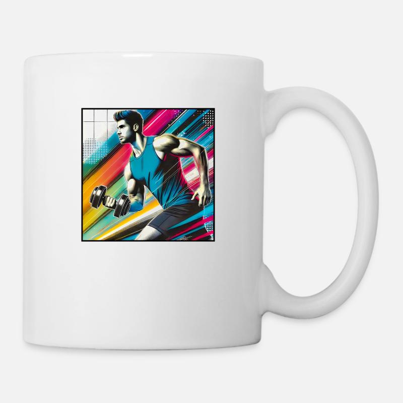 Sportlicher Mann - Tasse - Weiß