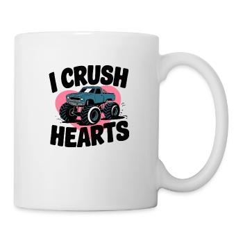 I Crush Hearts Monster Truck - Mug blanc - blanc - Droite