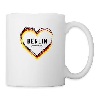 Berlin Deutschland Fan Flagge Design T Shirt - Tasse - Weiß - Rechts
