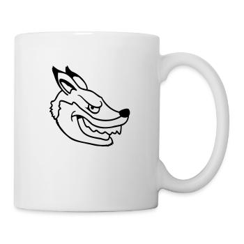 Renard, Mauvais œil, Dangereux, Renard roux, Animal sauvage - Mug blanc - blanc - Droite