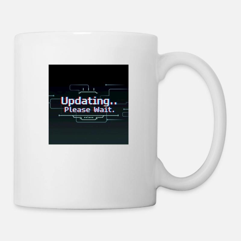 Glitch Update Ladebildschirm - Tasse - Weiß