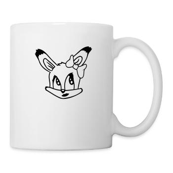 Fox Female Girl Pretty Bow Woman Beautiful - Mug - white - Right
