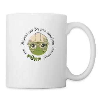 Travaillez avec des professionnels une fois, en seulement cinq minutes -Vert - Mug blanc - blanc - Droite