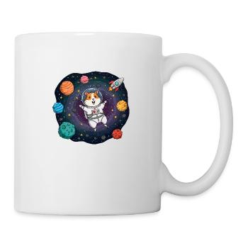 Weltraum Hamster Astronaut - Tasse - Weiß - Rechts
