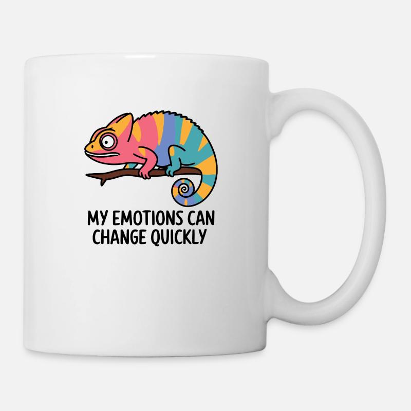 Colorful Chameleon Emotions - Mug - white