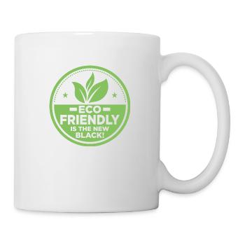 Eco-friendly Is The New Black! Earth Day Planet - Tasse - Weiß - Rechts