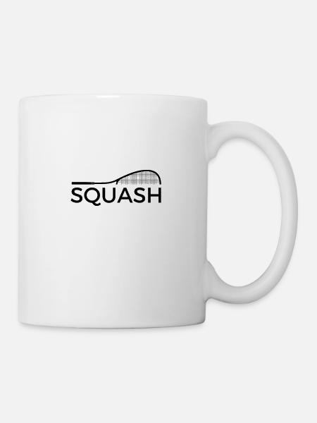 Squash T Shirt Design with Racket - Mug - white