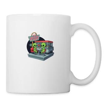 Space Date - Verliebtes Paar - Tasse - Weiß - Rechts