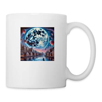 Der Mondballon - Tasse - Weiß - Rechts