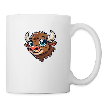Bison mâle - Mug blanc - blanc - Droite
