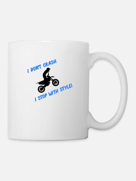 motocross stop with style - Tasse - Weiß