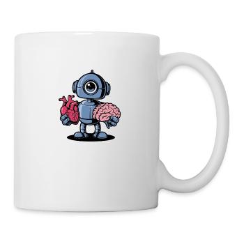 Robot cœur vs cerveau - Mug blanc - blanc - Droite