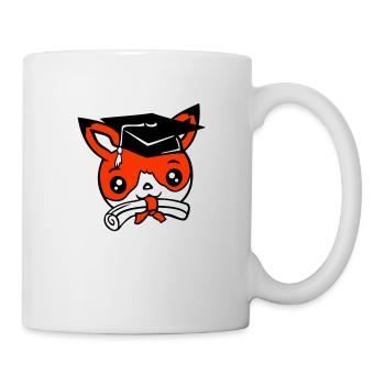 Fuchs Abitur Schulabschluss Zeugnisse College Hut - Tasse - Weiß - Rechts