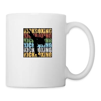 KICKBOXEN Sport Mann Stark - Tasse - Weiß - Rechts