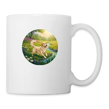 Golden Retriever in der Natur - Tasse - Weiß - Rechts