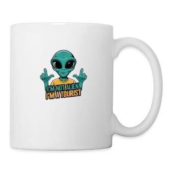 Je ne suis pas un extraterrestre, je suis un touriste - Mug blanc - blanc - Droite