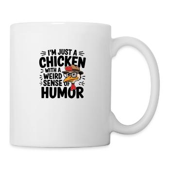 Je ne suis qu’un poulet avec un sens de l’humour étrange - Mug blanc - blanc - Droite