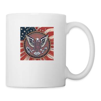 Bitcoin, USA, eagle - Tasse - Weiß - Rechts