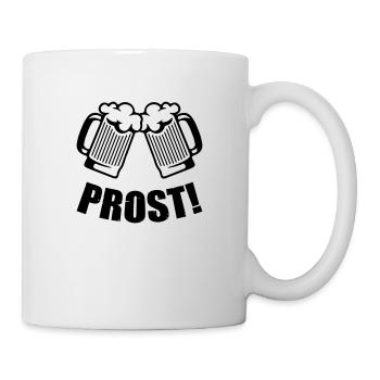 bier prost - Tasse - Weiß - Rechts