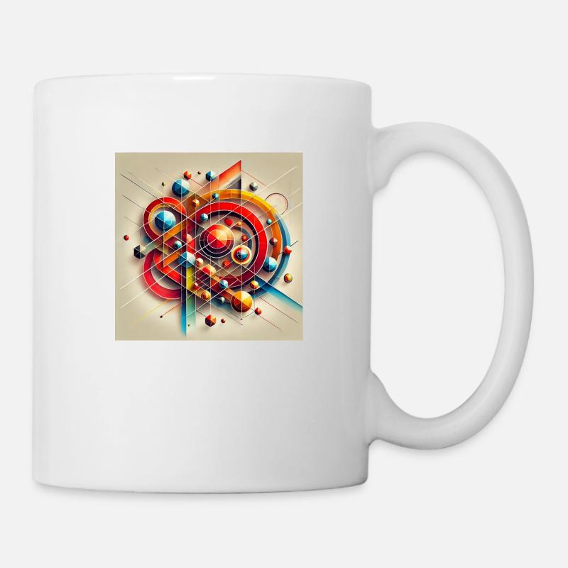 Explosion de couleurs des formes - Mug blanc - blanc