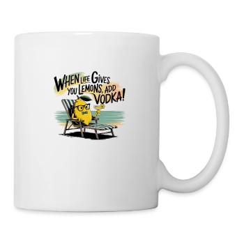 Quand la vie vous donne des citrons, ajoutez de la vodka - Mug blanc - blanc - Droite