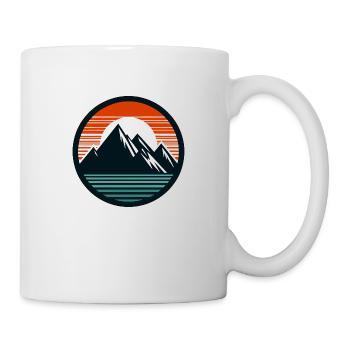 Montagnes, nature, coucher de soleil - Mug blanc - blanc - Droite