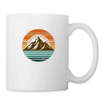 Montagnes, nature, coucher de soleil - Mug blanc - blanc - Droite