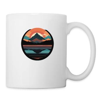 Montagnes, nature, coucher de soleil - Mug blanc - blanc - Droite